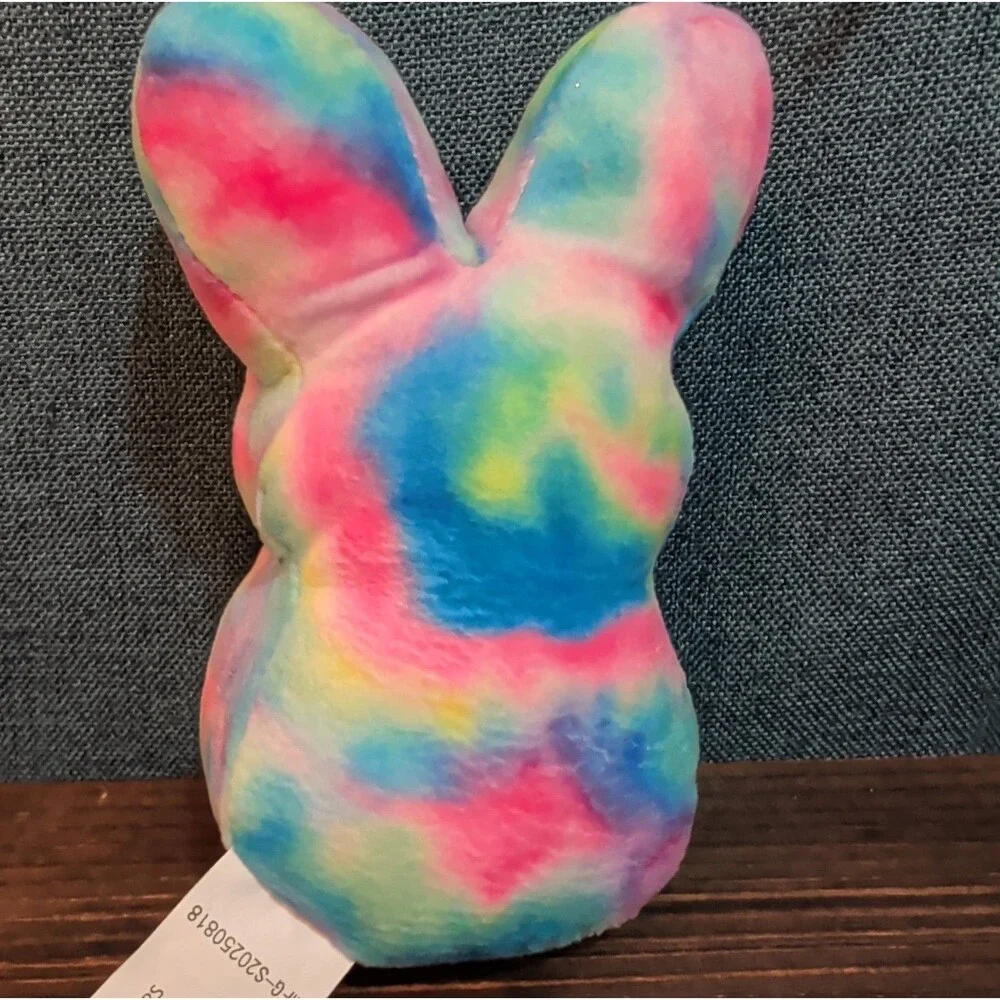 Peeps Bunny Plush Lot 4 Strawberry Tie-Dye Purple Yellow 2014